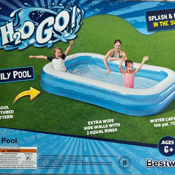 Bestway 54006 Family Rectangular Inflatable Pool - Picture 2 of 3